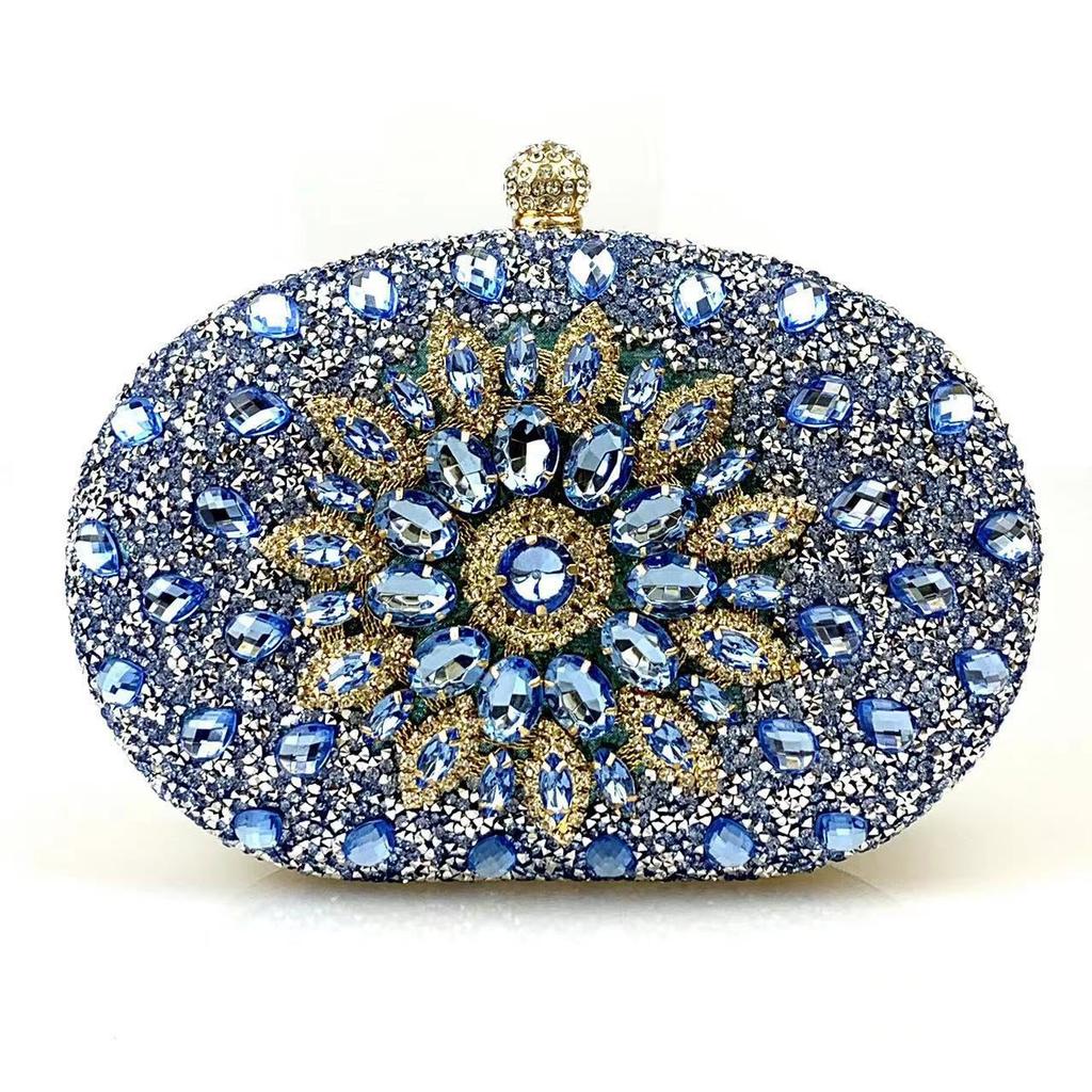 Women's Sparkly Rhinestone Glitter Clutch Purse Evening Handbag Shoulder Bag for Wedding Party Prom Crossbody Bag With Chain Evening Bag for Women