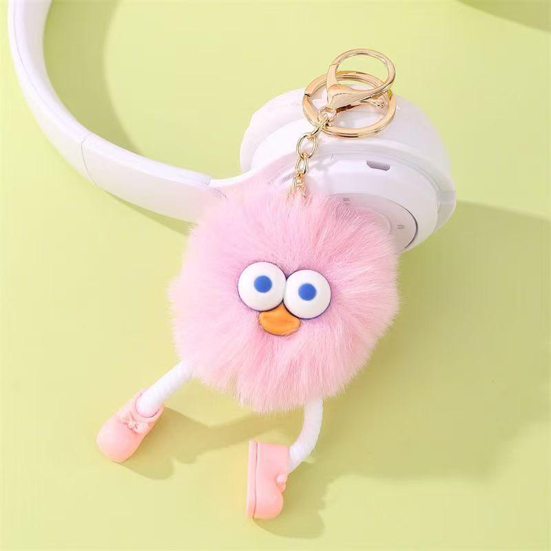 Faux Mink Rabbit Fur Elf Plush Keychain Pendant Ornament