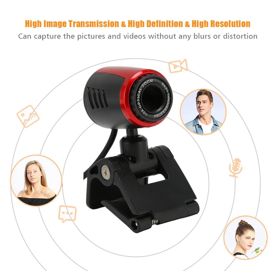 USB2.0 with MIC HD Webcam Web Camera Cam 360 Degree for Computer PC Laptop for Skype / MSN