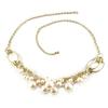 Les Trésors De Lily [L2677] - Gold Ecru 'Sissi' Necklace