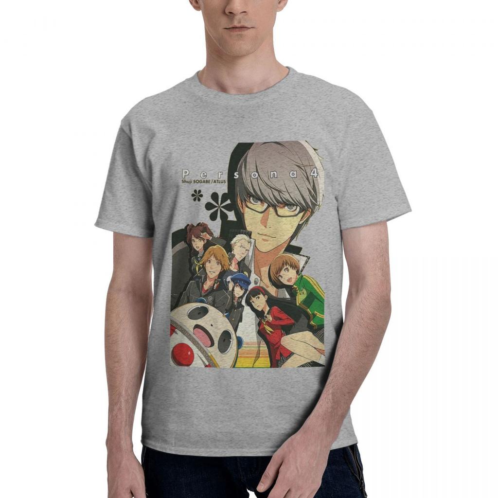 Persona 4 P4M Group Shot Graphic 100 Cotton Casual Breathable Confortable Shirt Mens Clothing Deals Mens Gifts