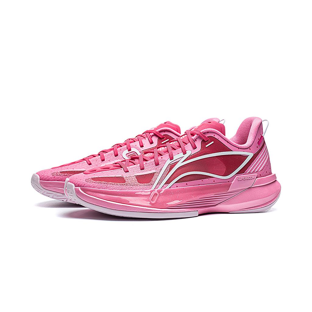 Li Ning ULTRALIGHT Cushioning Abrasion Resistant Low top Basketball Shoes Men's Peach Pink ABAW005-27