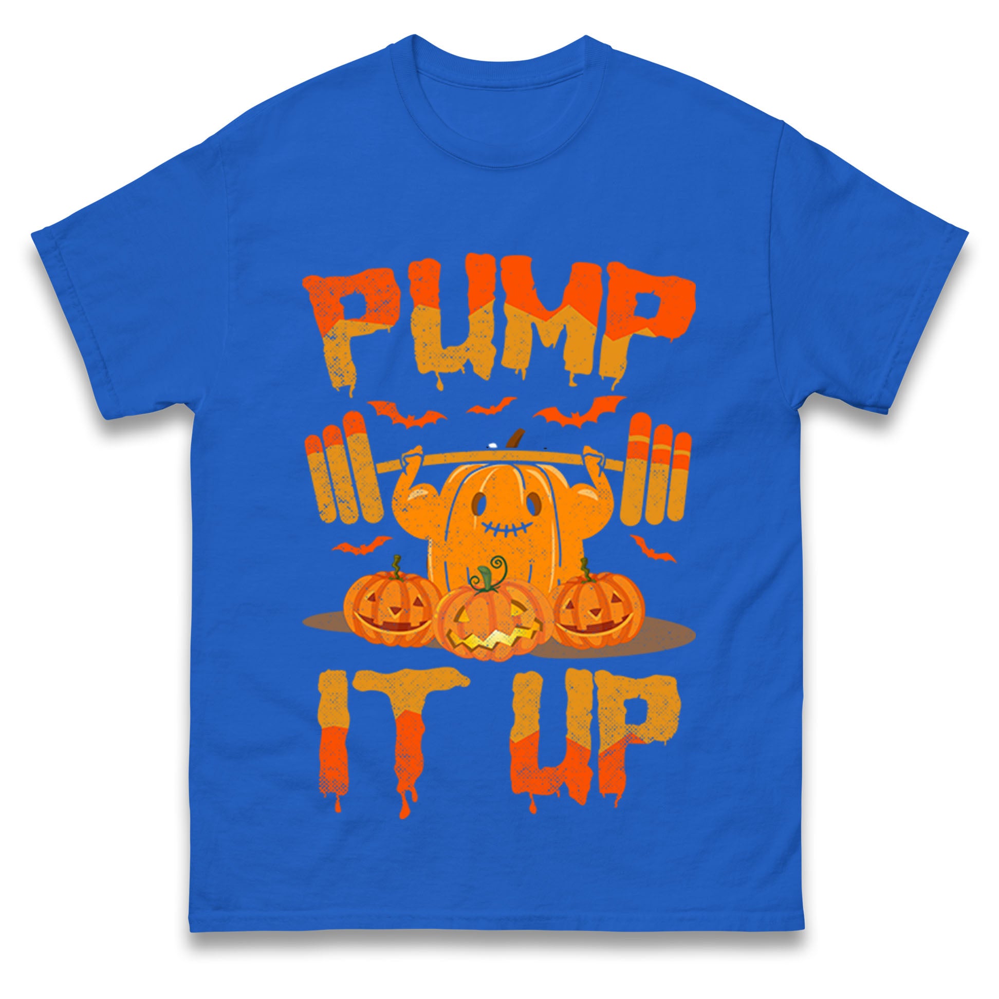 Halloween Fitness Pumpkin Mens T Shirt Womens Tops Teess 2XL