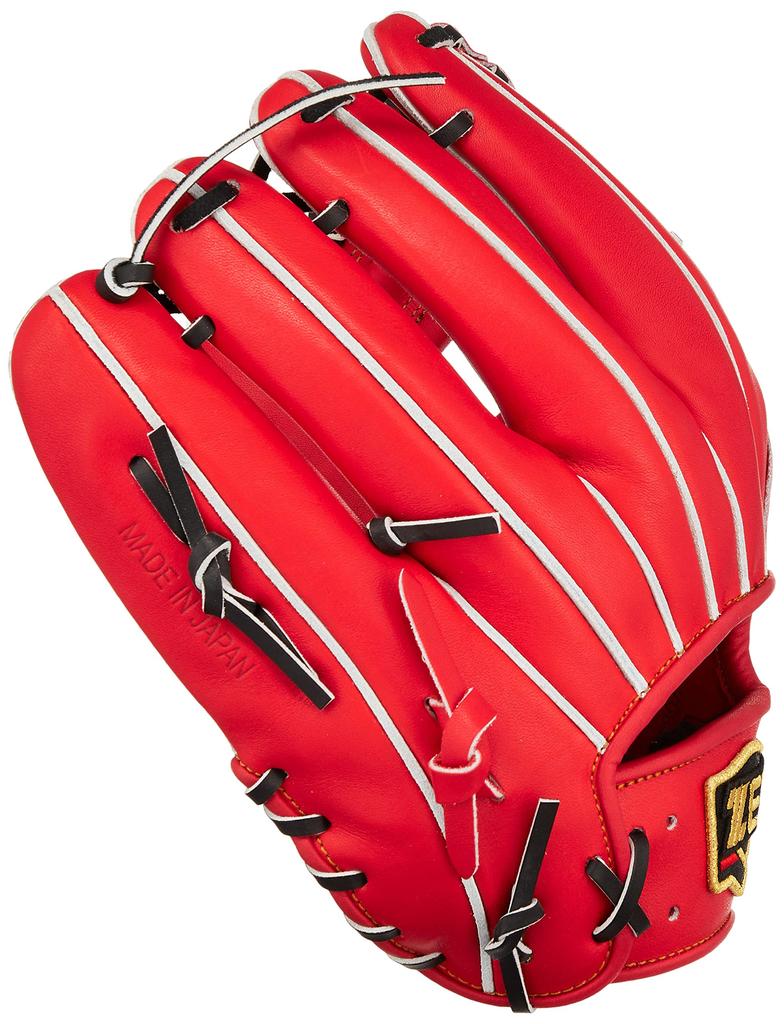 ZETT Prostatus BPROG441 Hardball Infield Glove, Deep Orange/Black 5819, Size 2, Right-Handed Throw