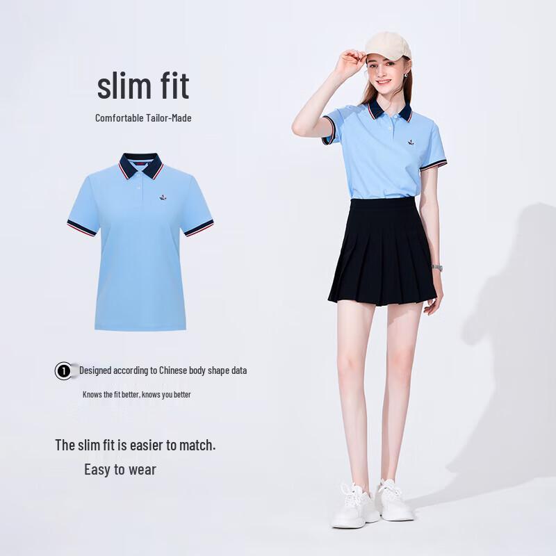 Women's Slim Fit Lightweight Polo T-Shirt