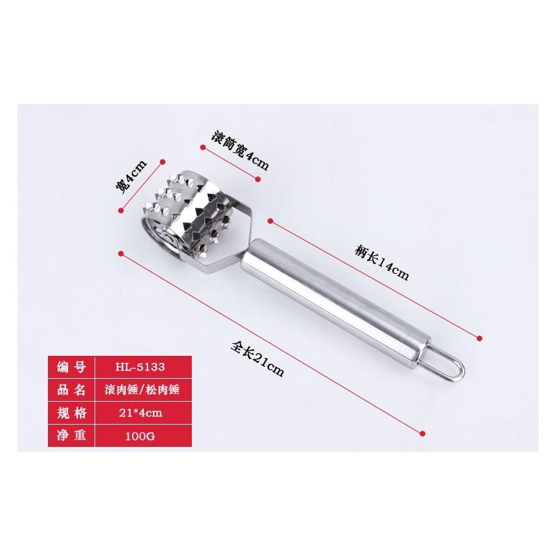 Premium Stainless Steel Meat Tenderizer Hammer For Juicy Steak And Pork Chops