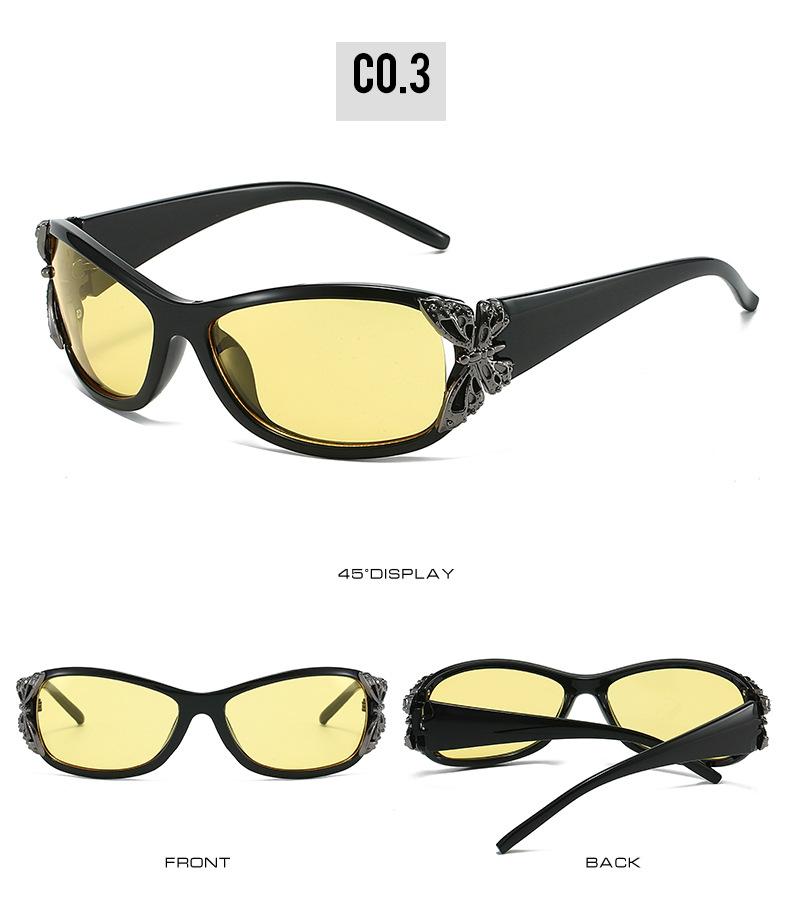 Fashion Butterfly Design Polarized Sunglasses Trendy Wrap Around Uv400 Protection Sports Sun Glasses Shades For Women