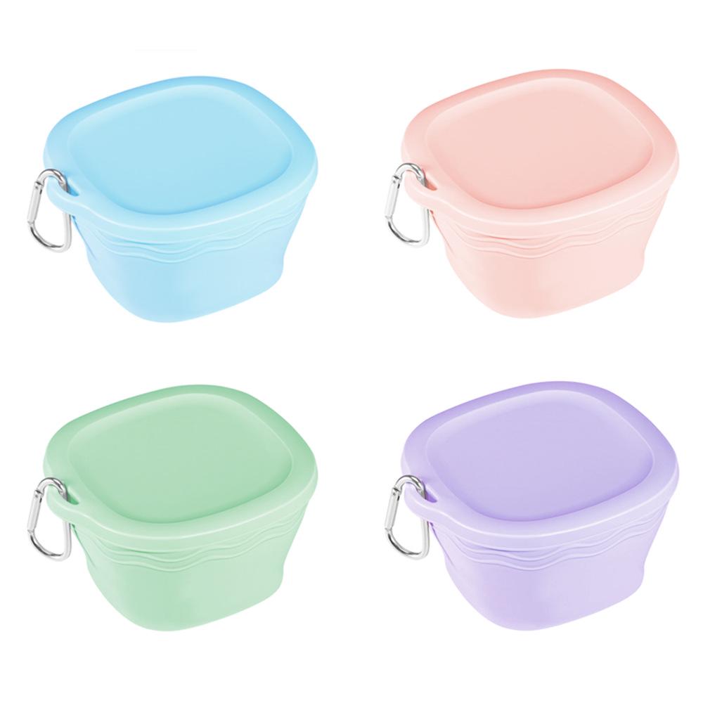Custom Cartoon Silicone Folding Cup and Retractable Bowl Set for Travel and Daily Use