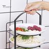 Dish Storage Rack Multi-Layer Design Large Capacity Rustproof Corrosion Resistant Kitchen Countertop Storage Holder Food Preparation Rack
