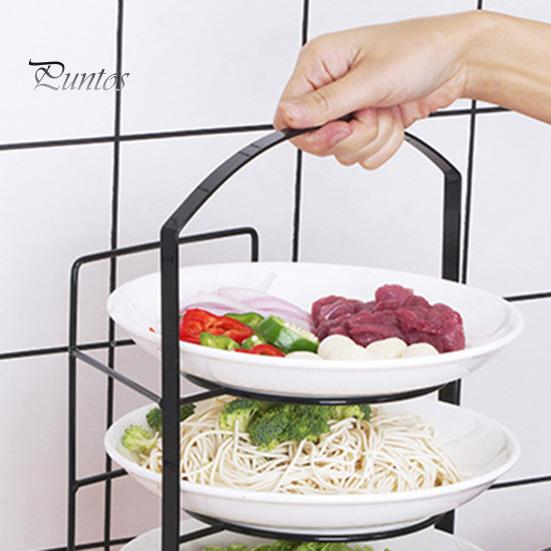 Dish Storage Rack Multi-Layer Design Large Capacity Rustproof Corrosion Resistant Kitchen Countertop Storage Holder Food Preparation Rack