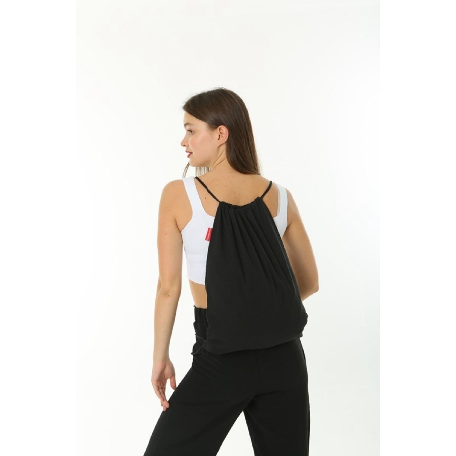 

Тканевая сумка Черный рюкзак на шнурке