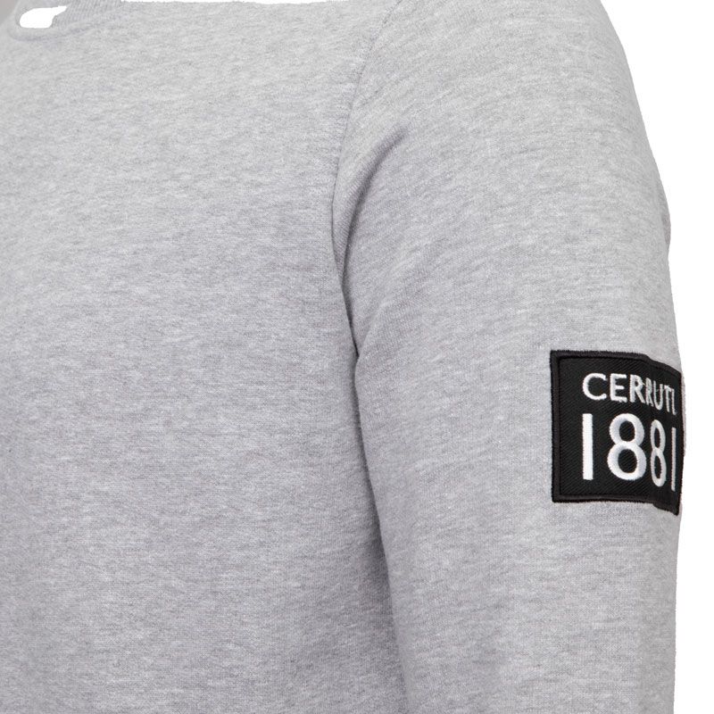 Sweat col rond tirreno coton avec patch brodé Homme CERRUTI