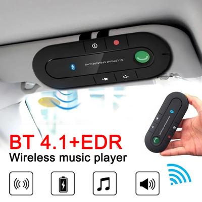 Speakerphone 4.1+EDR Wireless Bluetooth-compatible Handsfree Car Kit MP3 Music Player USB Power Audio Receiver Sun Visor Clip
