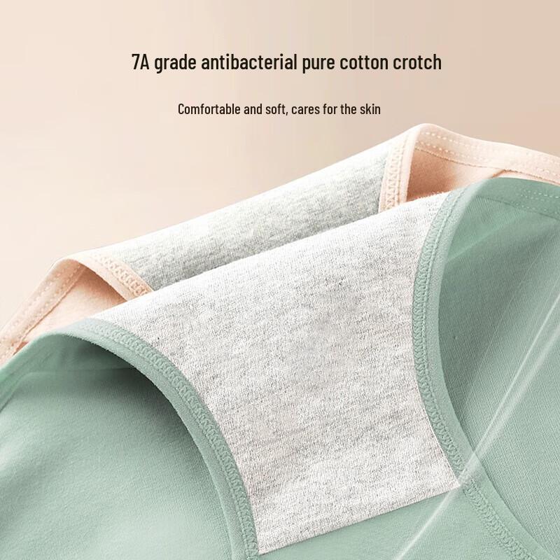 LangSha Women's High-Waist Cotton Briefs (4-Pack)