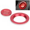 Car Engine Ignition Button Switch Cover Aluminum Alloy with Outer Ring Replacement for Range Rover 2013‑up