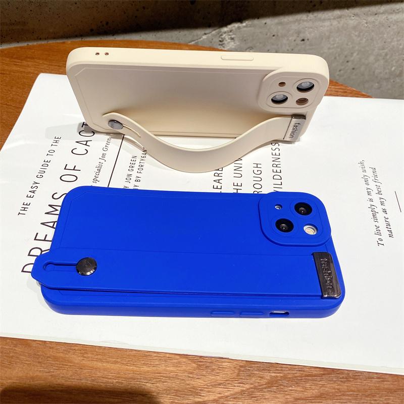 Wristband Silicone Lens Protection Phone Case For Iphone 13 11 12 Pro Max Xs Max X Xr 7 8 Plus Soft Shockproof Bumper Back Cover