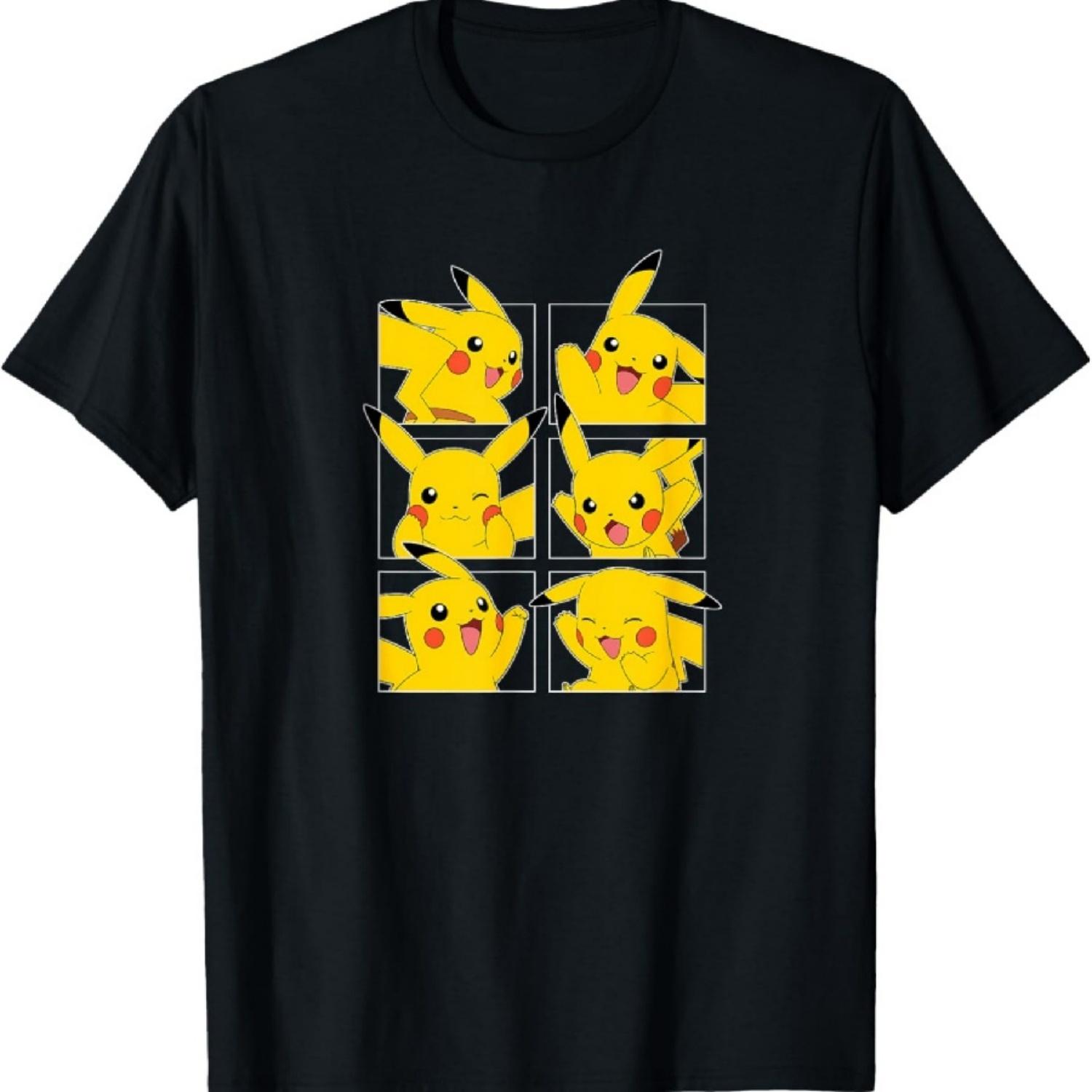 Pokémon - Футболка с Пикачу в клетку S чёрный