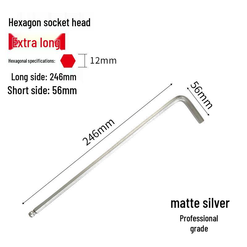 S2 Extended Ball Head Hex Key Wrench, High Strength Hardened 5mm/4mm Hexagonal Tool