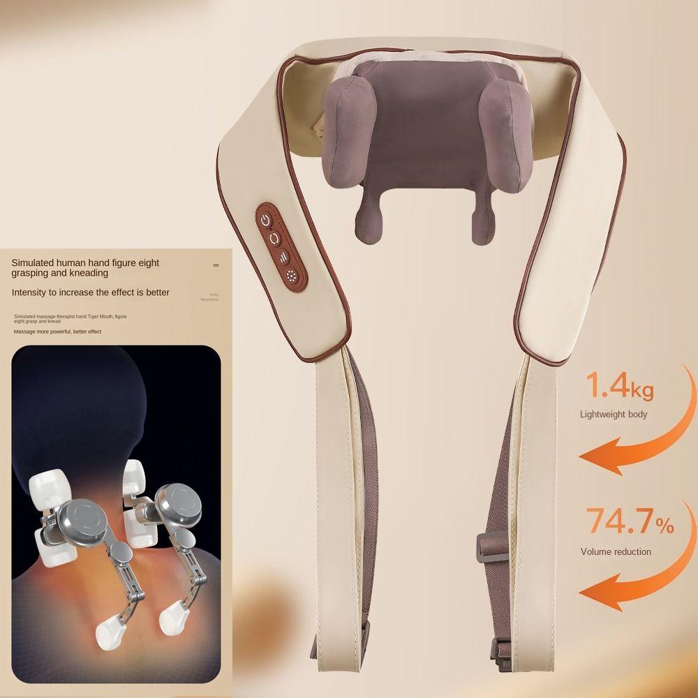 Electric Shoulder Kneading Massage Back Muscle Trapezius Relaxing Hot Compress Massager Shawl Neck Back Wireless