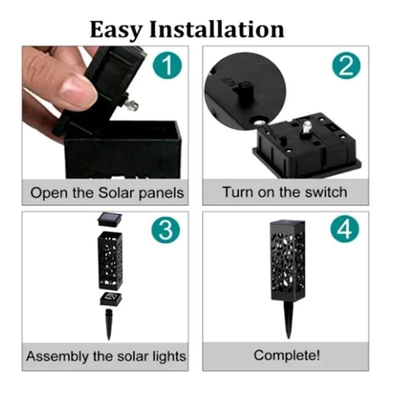 6 Pieces of Solar Outdoor Lights, Solar Decorative Path Lights, Garden Lawn Lights, Solar LED Landscape Garden Lighting, New Year Decoration