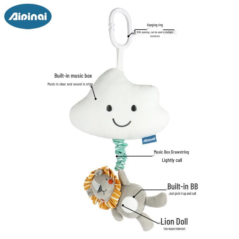Cartoon Animal Pull Bell Baby Music Box & Car Hanging Toy