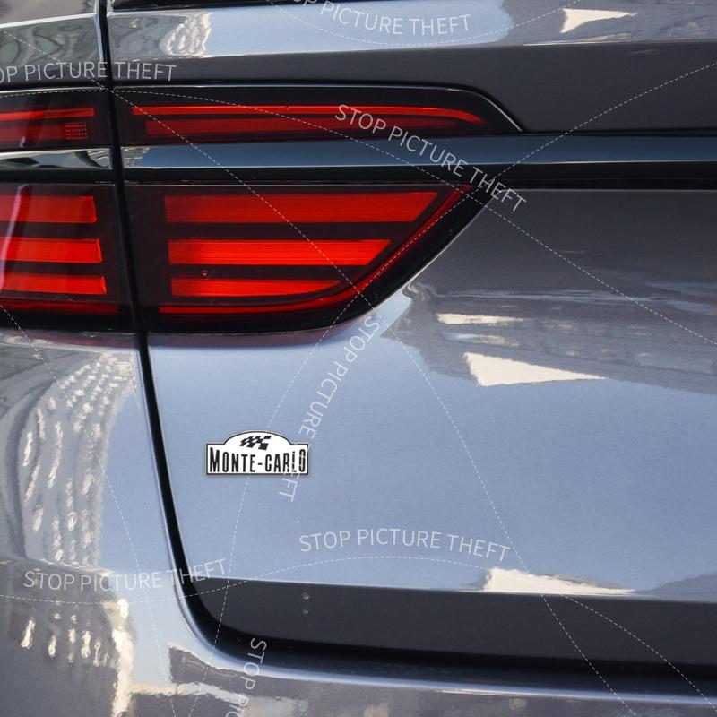 1Pc 3D Metal Monte Carlo Logo Grille Emblem Badge Car Rear Tail Bumper Trunk Sticker For Octavia Fabia Kodiaq Yeti Superb