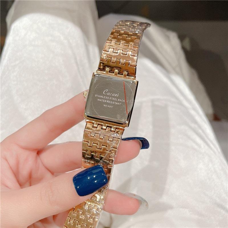 Cacaxi Vintage Square Watch Ladies Fashion Green Diamond Watch