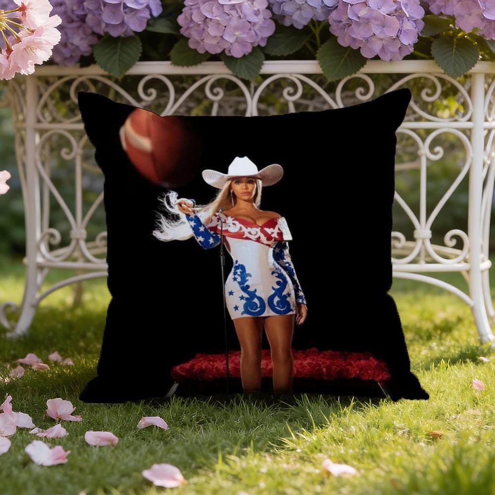 Singer B-Beyonce C-Cowboy Cushion Cover Home & Car Dual-Scene Pillow Cover: Reversible for Premium Comfort