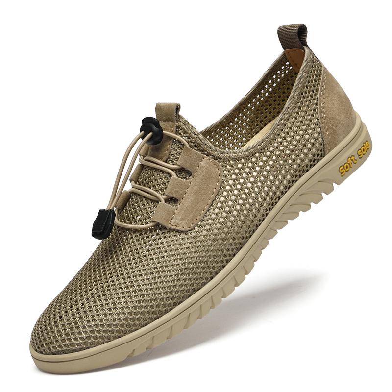 

Модные летние мужские сандалии с мягкой подошвой для улицы, новые дышащие повседневные туфли, дизайнерские нескользящие сандалии для пляжа, римские сандалии с вырезами, плоская подошва для ходьбы 46 хаки