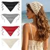 Hollow Out Knitted Headband Soft Hair Scarf Fashion Triangle Headscarf Bandana  Women