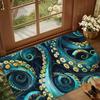 Blue-green Non-slip Carpets Abstract Octopus Area Rugs Living Room Floor Mat Kids Play Mat Kitchen Decor Gift Entry Door Mat