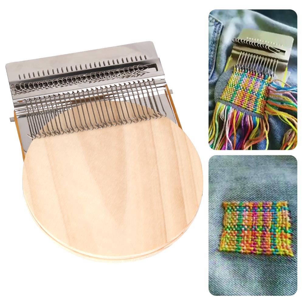 Small Frame 10/14/28pin For Mending Clothes and Jeans Hand Tapestry Wood Loom Weaving Frame Small Loom Darning Machine Knitting Tools