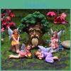 Miniature Dwarf Micro Landscape Resin Ornament With Fairy And Tree Design For Celebration