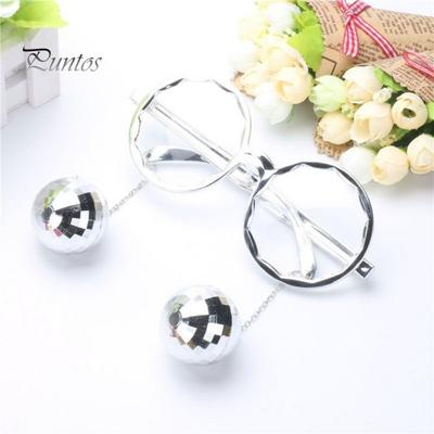 Discokugel-Brille, Kunststoff, Retro, Funky Sonnenbrille mit Discokugel-Anhänger, Partygeschenke, Karnevalszubehör für Frauen und Männer