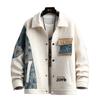 Jachetă Bărbați Toamnă și Iarnă Stil Etnic Cusături Guler Jachetă Nouă Brand Trendy Fleece Mai Gros