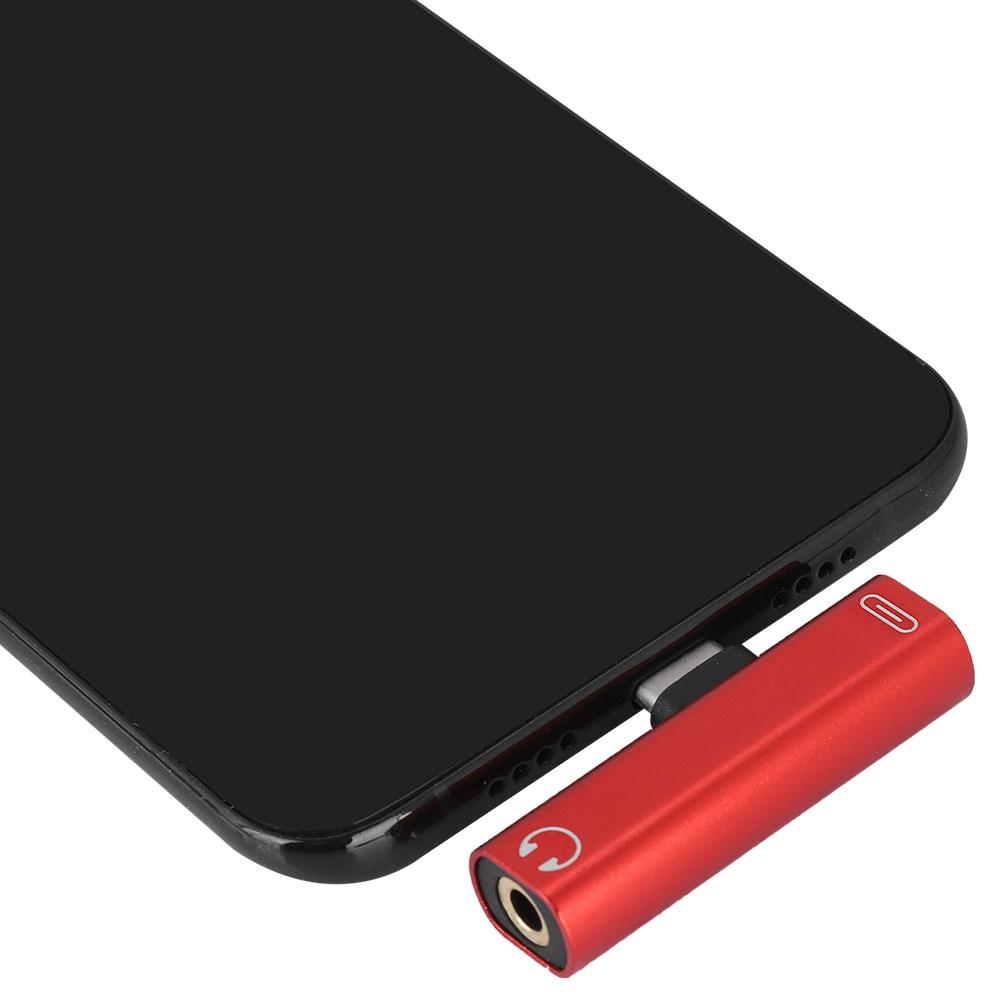2'si 1 Arada Type C - 3.5mm Kulaklık USB Şarj Dönüştürücü Çok Fonksiyonlu Dönüştürücü Siyah
