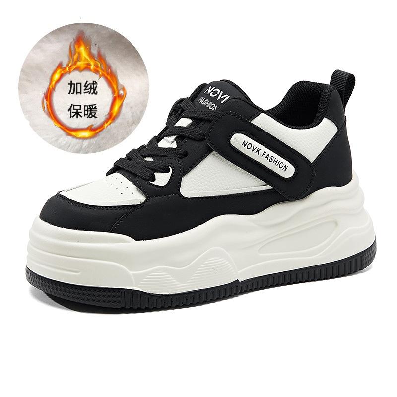 Fashion 8.5CM Women's Breathable Mesh Sneakers Autumn New Style Versatile Thick Bottom Casual Sports White Shoes Comfortable All Match