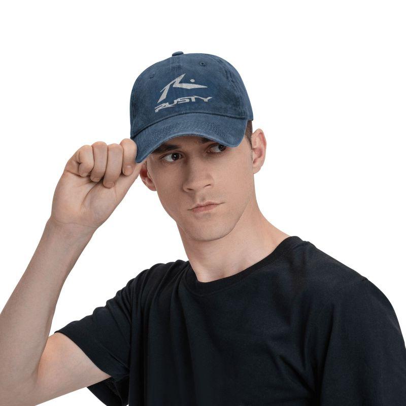 Rusty Print Baseball Caps Classic Cotton Distressed Washed Headwear for Men Women Outdoor Running Cycling Cap Golf Hats