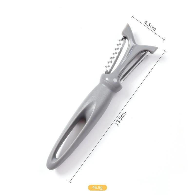 Stainless Steel Peeler Plastic Handle Carrot Cucumber Grater 3 In 1 Multi-Function Apple Potato Zesters Kitchen Vegetable Tools