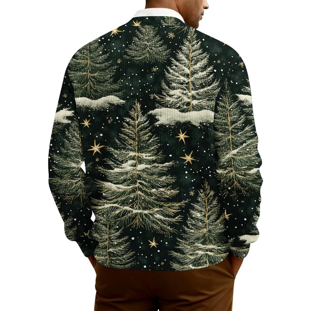 Men's Ribbed Knit Long-Sleeve Cardigan