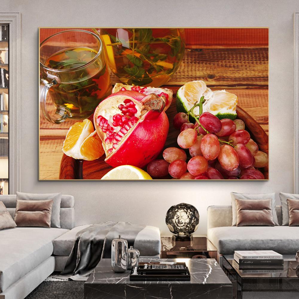 Fine Fruit Vegetable Cooking Supplie HD Posters and Prints Modern Canvas Painting Art Wall Mural Pictures for Dining Living Room Kitchen Decoration
