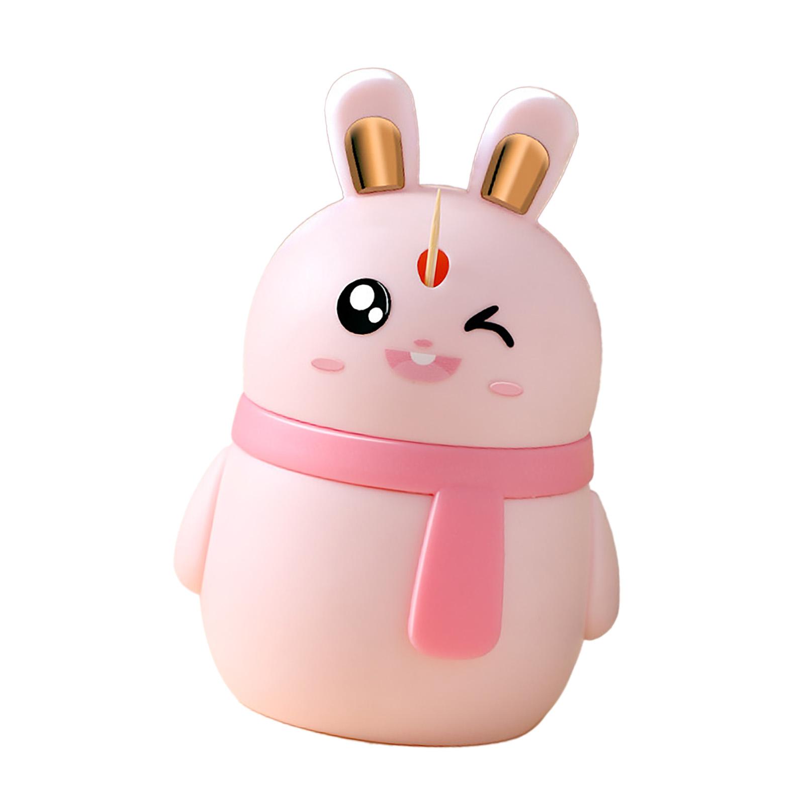 Cute Toothpick Holder Dispenser Portable Plastic Funny Decorative Toothpick Container Storage Box for Kitchen Restaurant Party Car Up