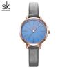 SK Women's Quartz Simple Leather Strap Waterproof Student Wristwatch 8021