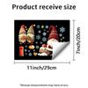 Christmas Faceless Dwarf Dwarffolk Static Window Sticker Does Not Damage Glass for Living Room Windows