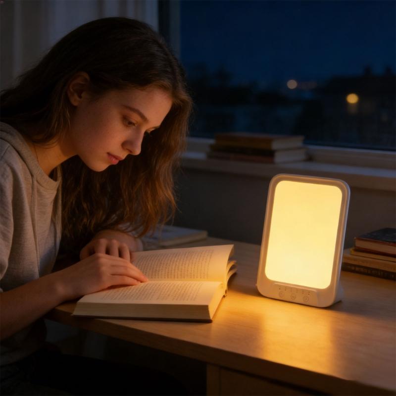 Touch Activated Natural Lamp Offering Time Function And Previous Setting Feature For Reading Relaxation