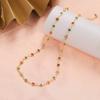 Collana Blu Occhio di Allah Turco da Donna Moda Colore Oro Acciaio Inossidabile Collane Smalto Perline Gioielli Regalo