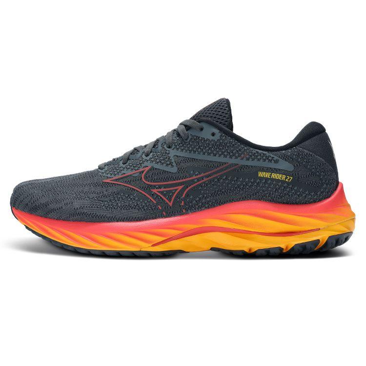 Mizuno Wave Rider 27 Men Turbulence Cayenne Citrus J1GC230351 42.5
