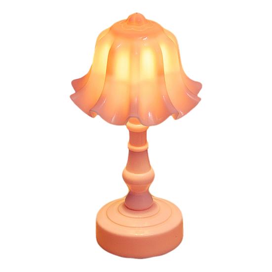 Night Light Mini Flower Shape Soft Glow Warm Light Desk Lamp with Adjustable Brightness Touch Control Portable Table Lamp