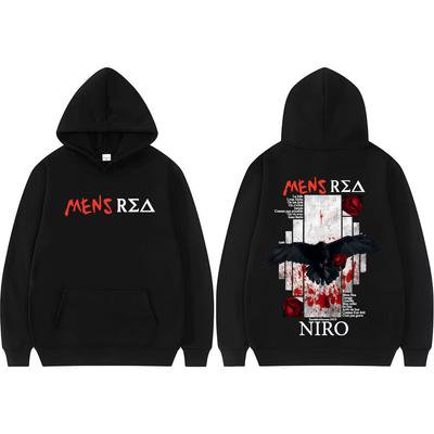 Rapper Niro MENS REA Album Graphic Hoodies Men Women Fashion Hip Hop Oversized Pullovers High Quality Casual Comfort Sweatshirts