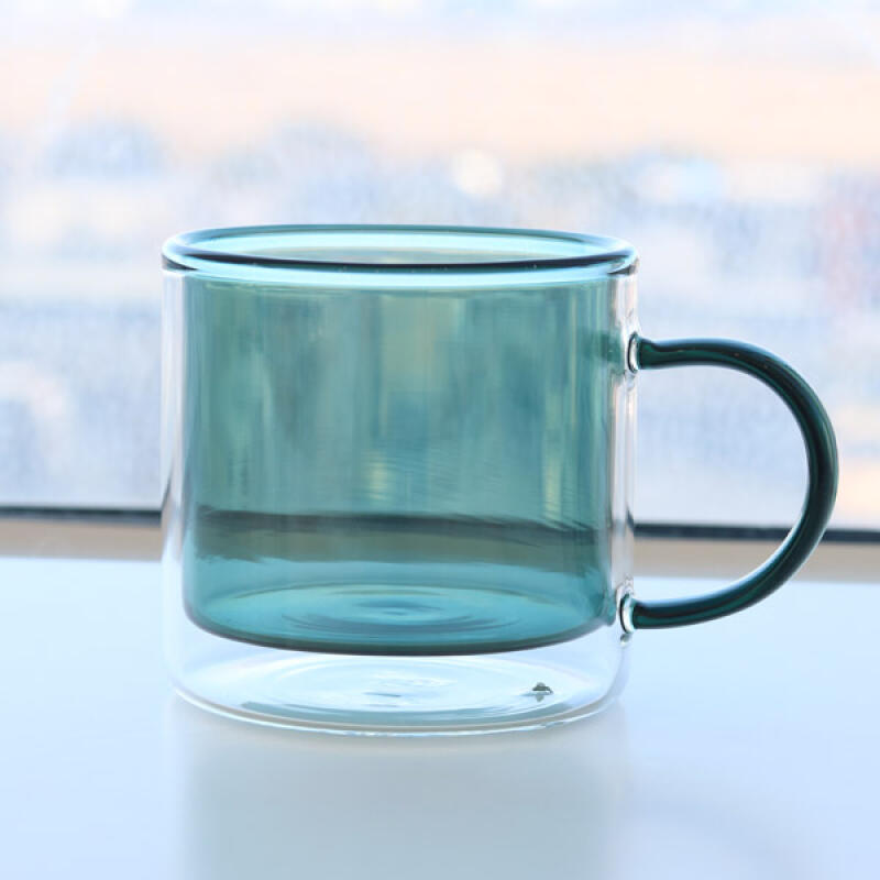 Pastel Double Glass Mug 350ml 1pc (color selection)